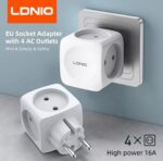 LDNIO EU Socket Extender With 4 AC outlets